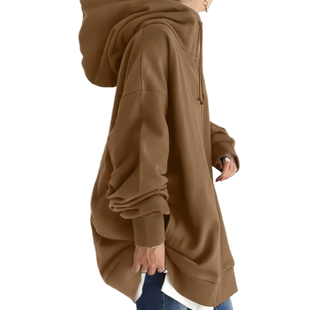 Dames Oversized Hoodie Jurk | Lange Mouwen, Capuchon