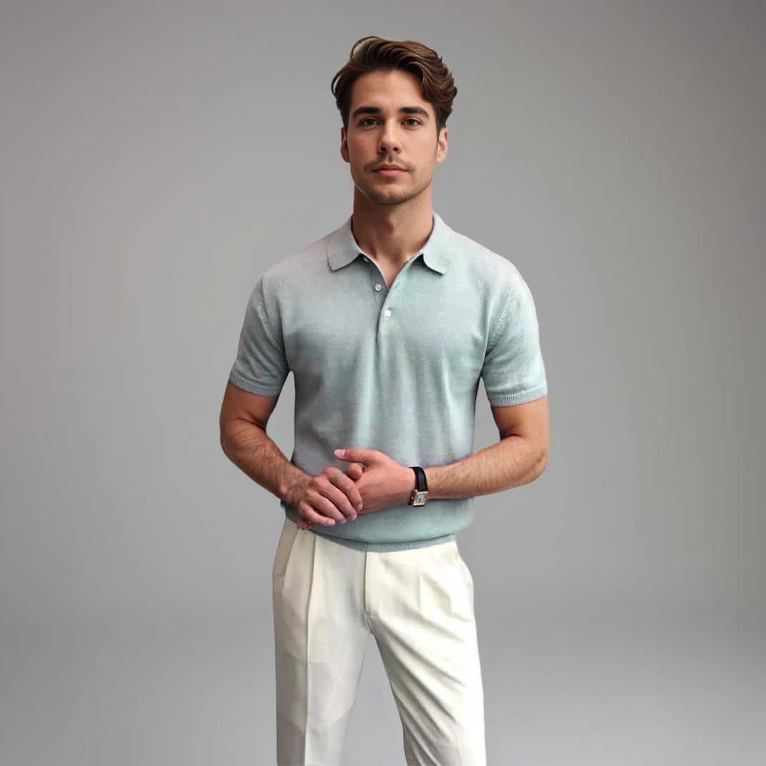 Heren Flanellen Polo | Korte Mouwen