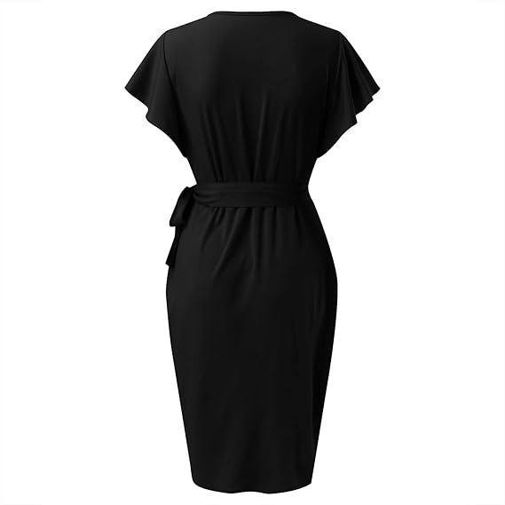 Dames Elegante Wickelkleid | Midi