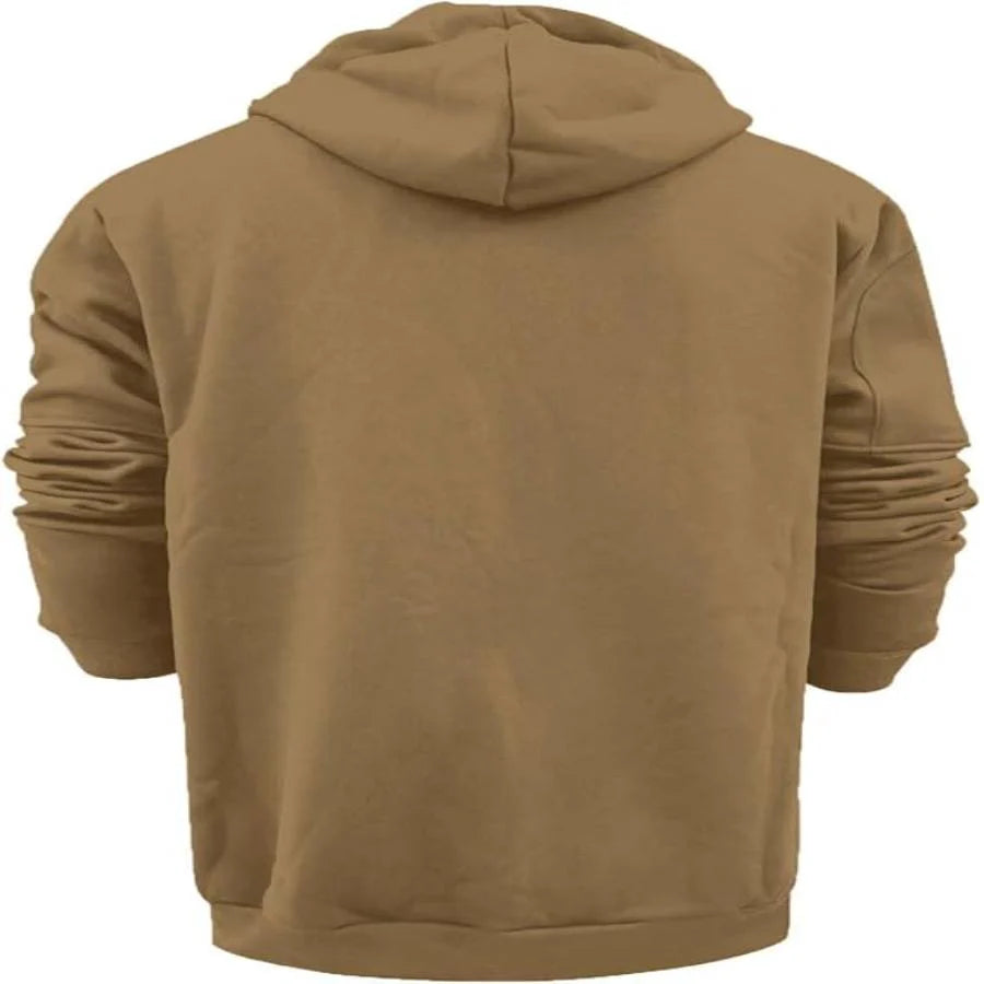 Heren sportieve hoodie met rits | Capuchon, zakken