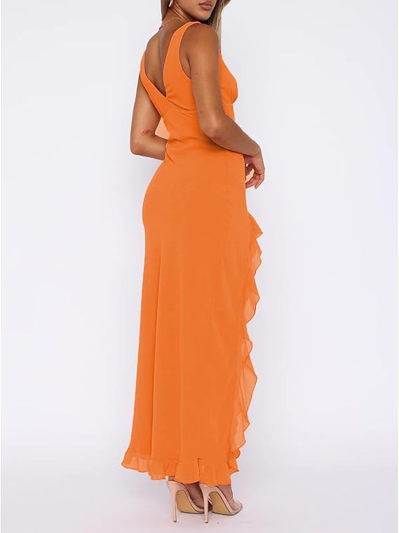 Dames Elegante avondjurk met hoge split | Maxi