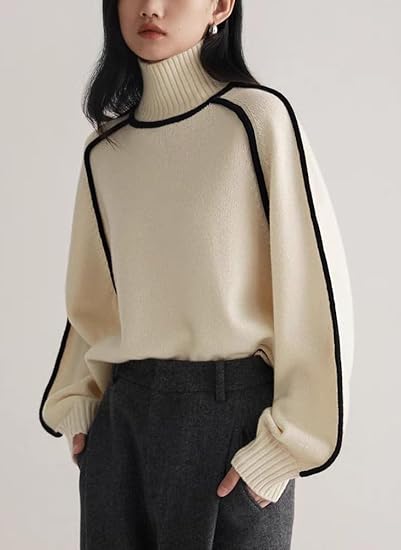 Dames Winter Coltrui | Lang, Met Contrasterende Bies