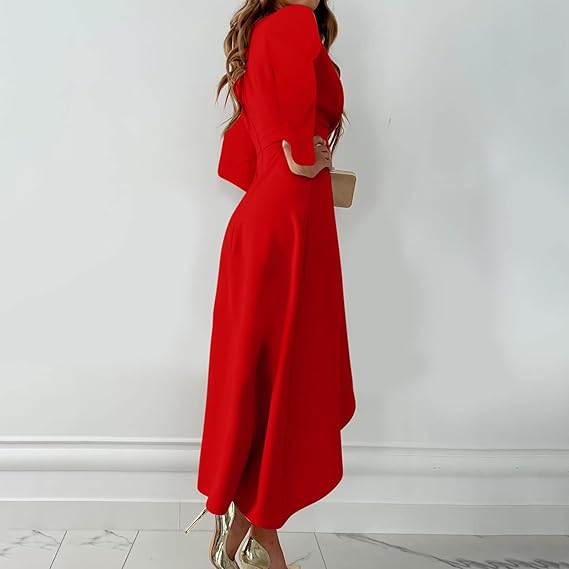 Dames Elegante Overslagjurk | Midi