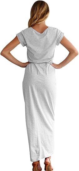 Abito estivo arioso da donna con spacco alto | Maxi