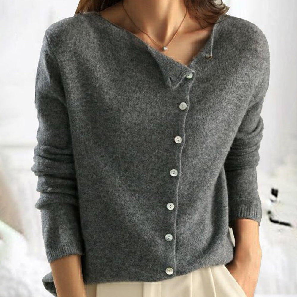 Dames Gebreide Cardigan | Lang, Asymmetrisch
