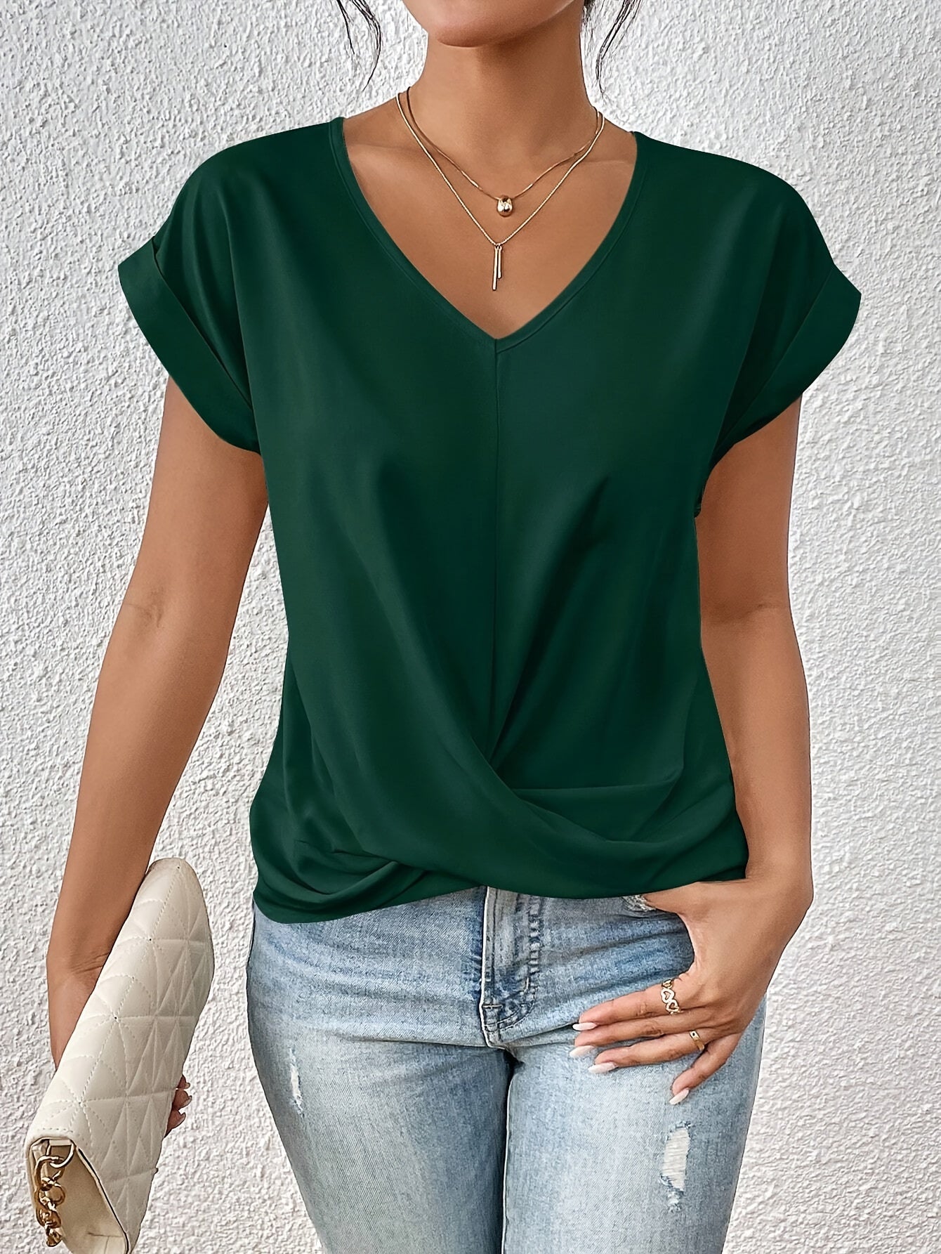Chic & Comfortabele Sweetheart Nek T-Shirt