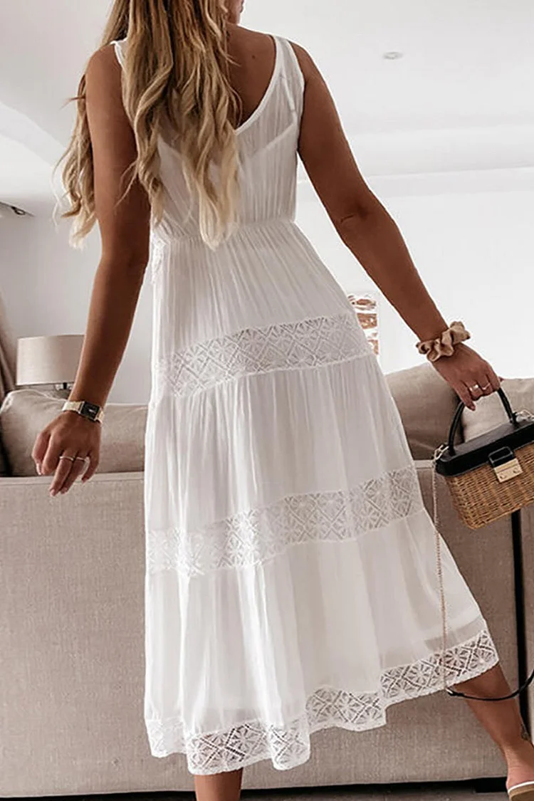 Dames Elegante gehaakte zomerjurk | Midi