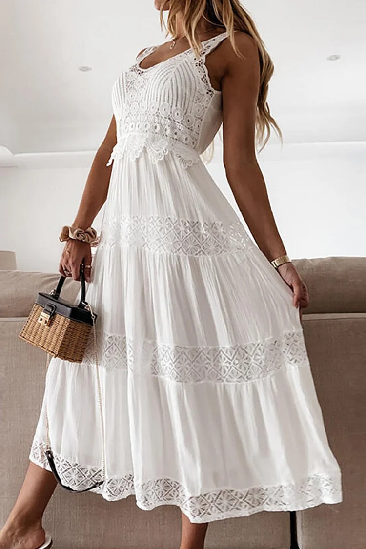 Dames Elegante gehaakte zomerjurk | Midi