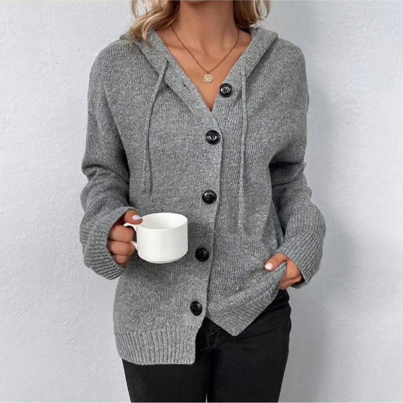 Dames Herfst Cardigan | Grofgebreid, Met Knopen