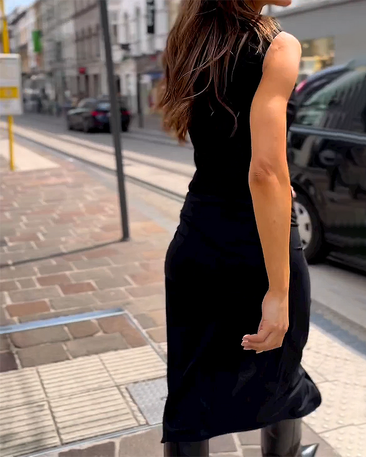Dames Elegante getailleerde zomerjurk met strikdetail | Midi