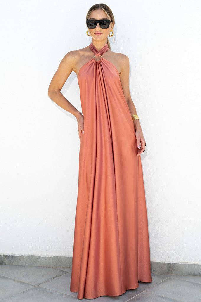 Dames Elegante zomerjurk met halterdetail | Maxi