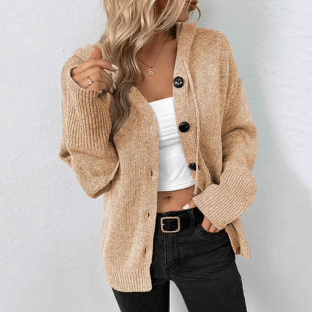 Dames Herfst Cardigan | Grofgebreid, Met Knopen
