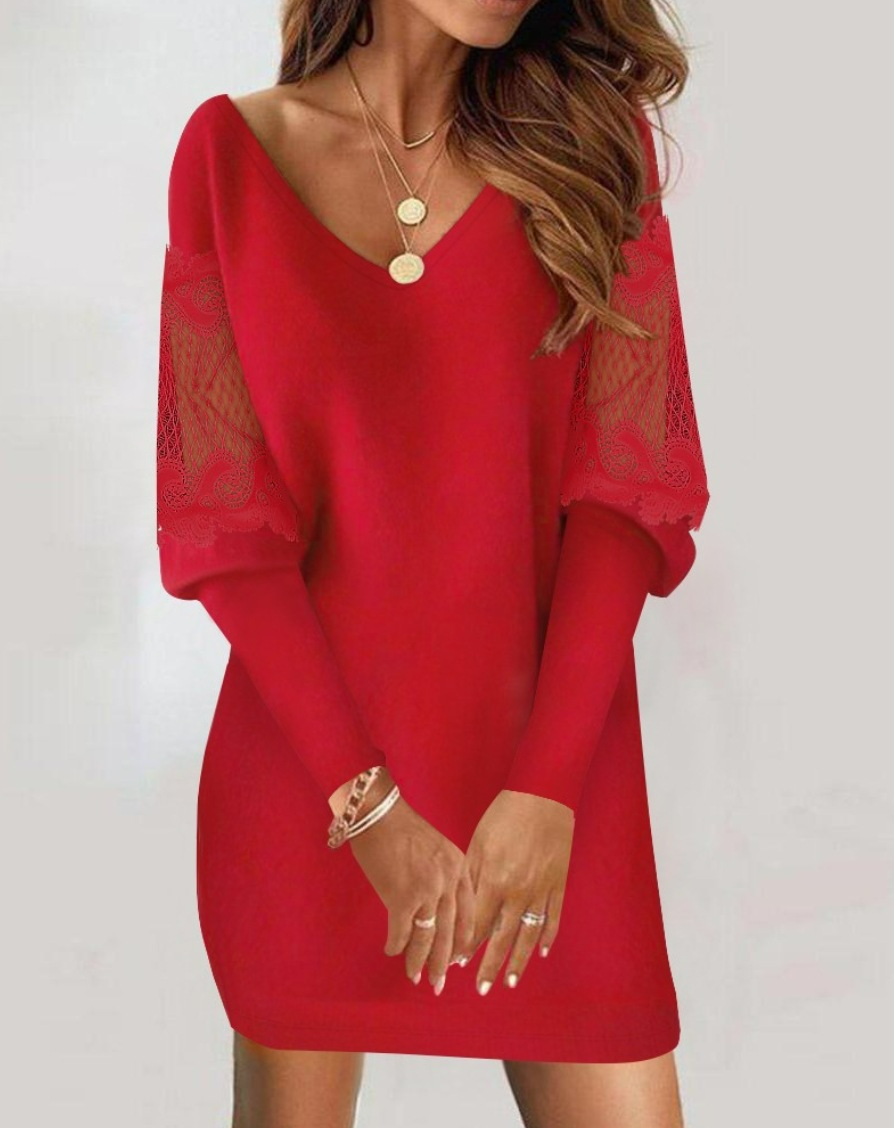 Dames Elegante kanten Cocktailjurk | Mini