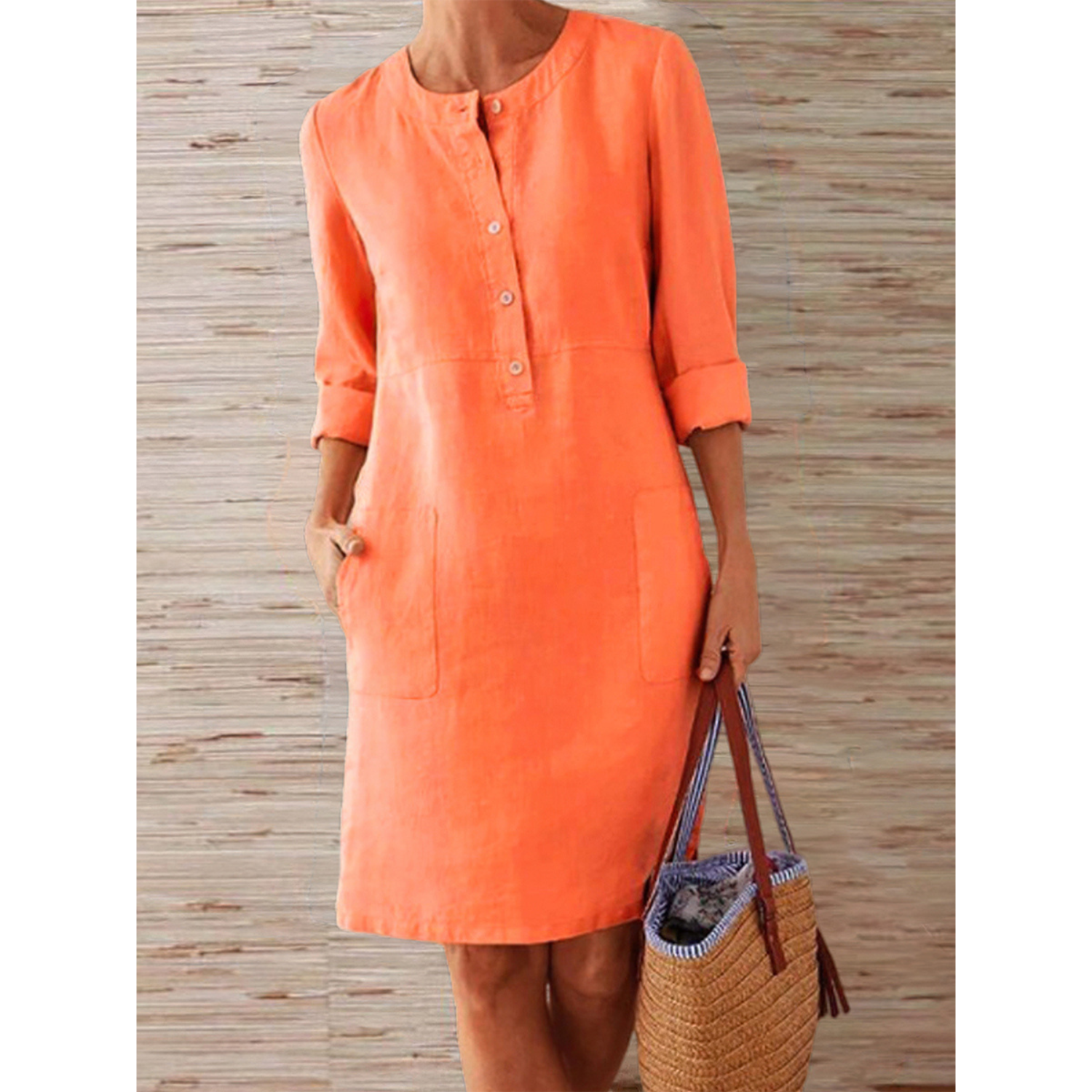 Emma | Dames Linnen Zomerjurk | Midi