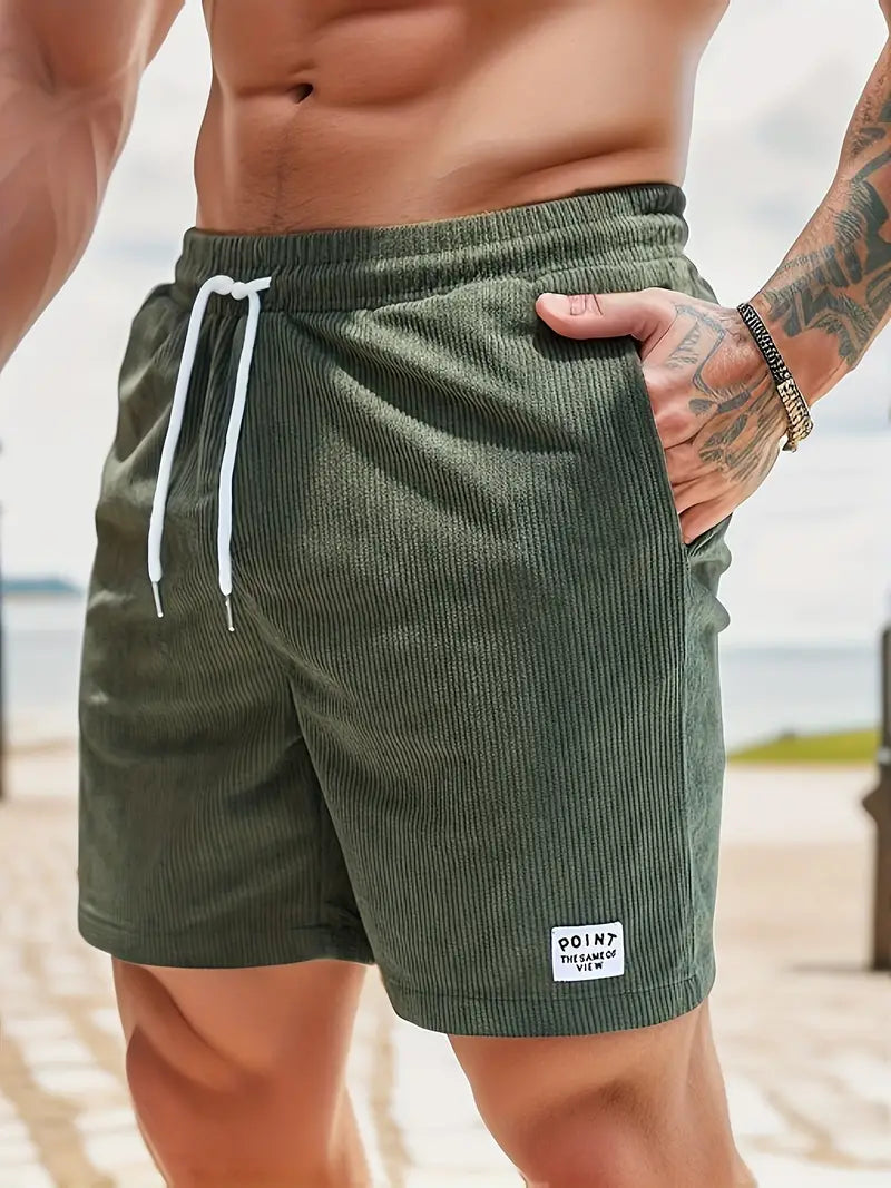 Heren Zomer Korte Broek | Ribstof, Trekkoord