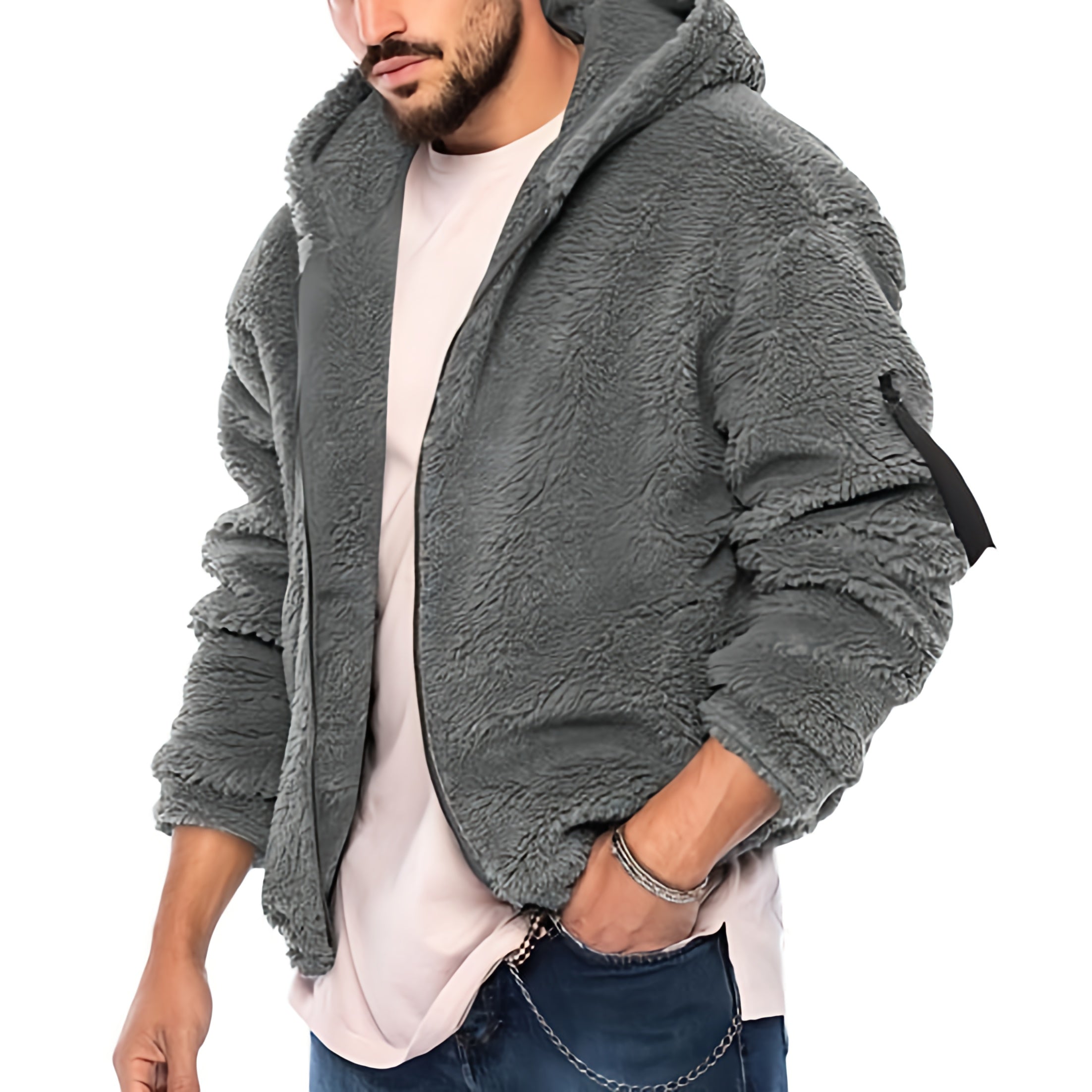 Heren Teddy Fleece Jas met Ritssluiting | Warm, Comfortabel