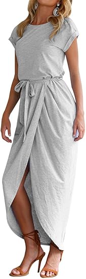 Abito estivo arioso da donna con spacco alto | Maxi