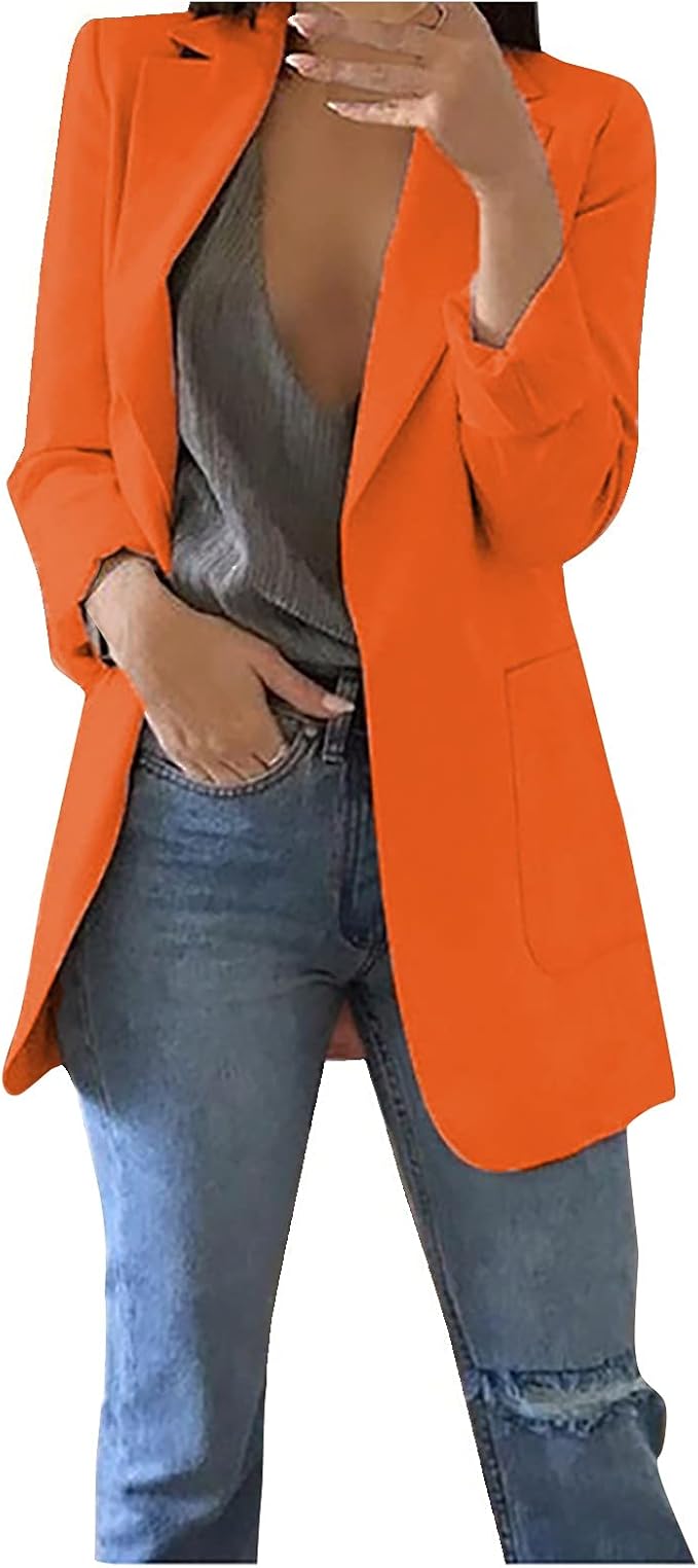 Dames Zomer Blazer | Lang, Zonder Sluiting