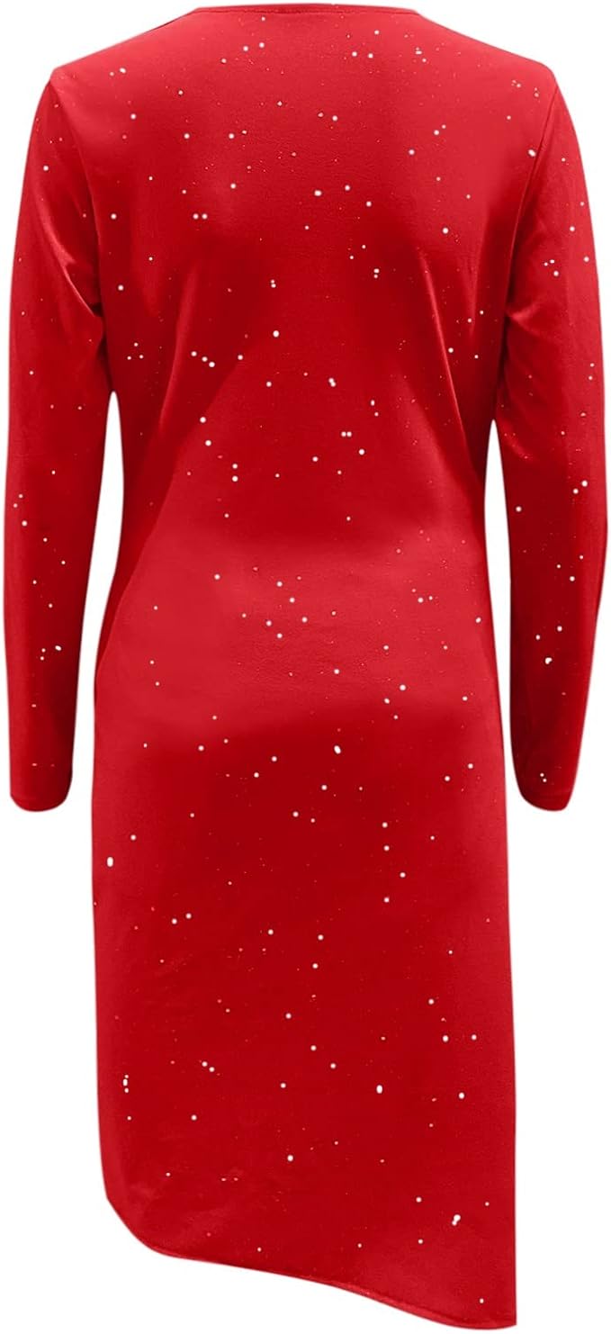 Dames Glanzende Ruche Avondjurk | Mini