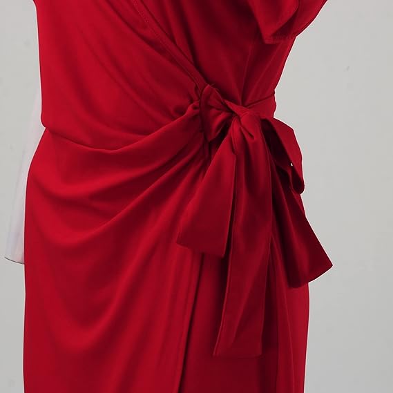 Dames Elegante Wickelkleid | Midi