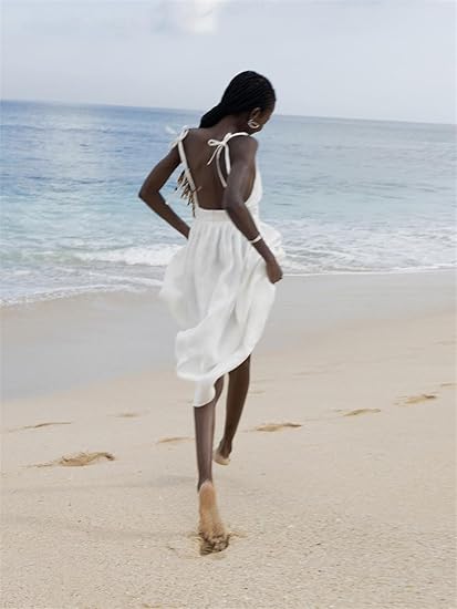 Dames asymmetrische zomerjurk | Midi