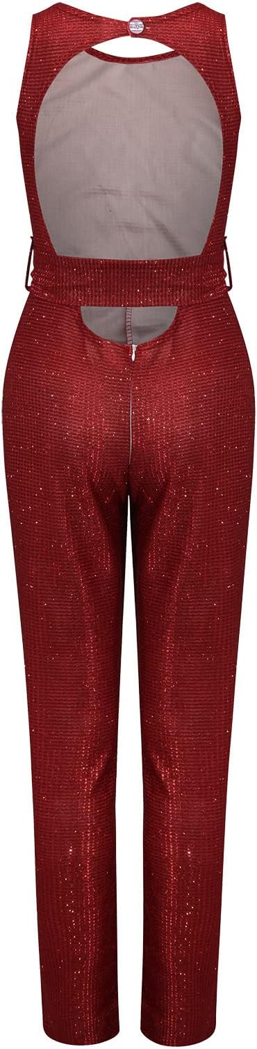 Dames glitter jumpsuit | Feestelijke gala uitstraling