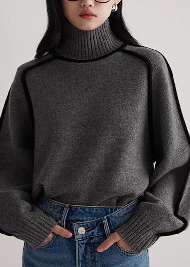 Dames Winter Coltrui | Lang, Met Contrasterende Bies