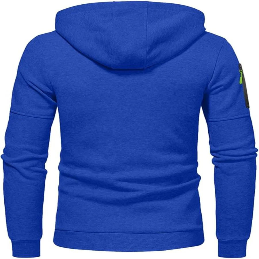 Heren sportieve hoodie met rits | Capuchon, zakken