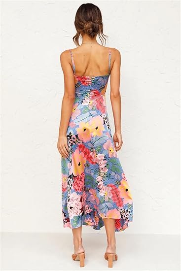 Dames Elegante Tropische Zomerjurk | Midi