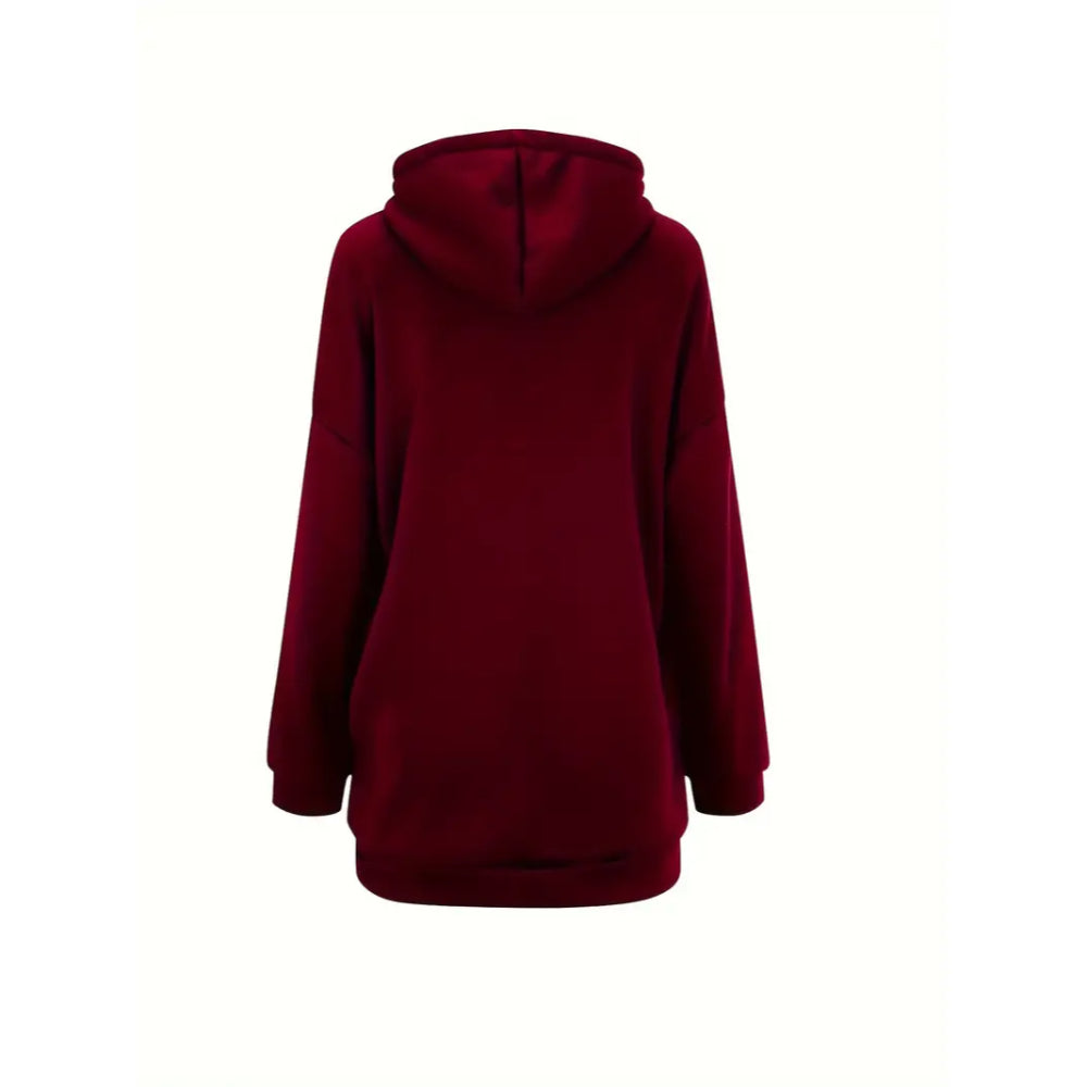 Dames Oversized Hoodie Jurk | Lange Mouwen, Capuchon
