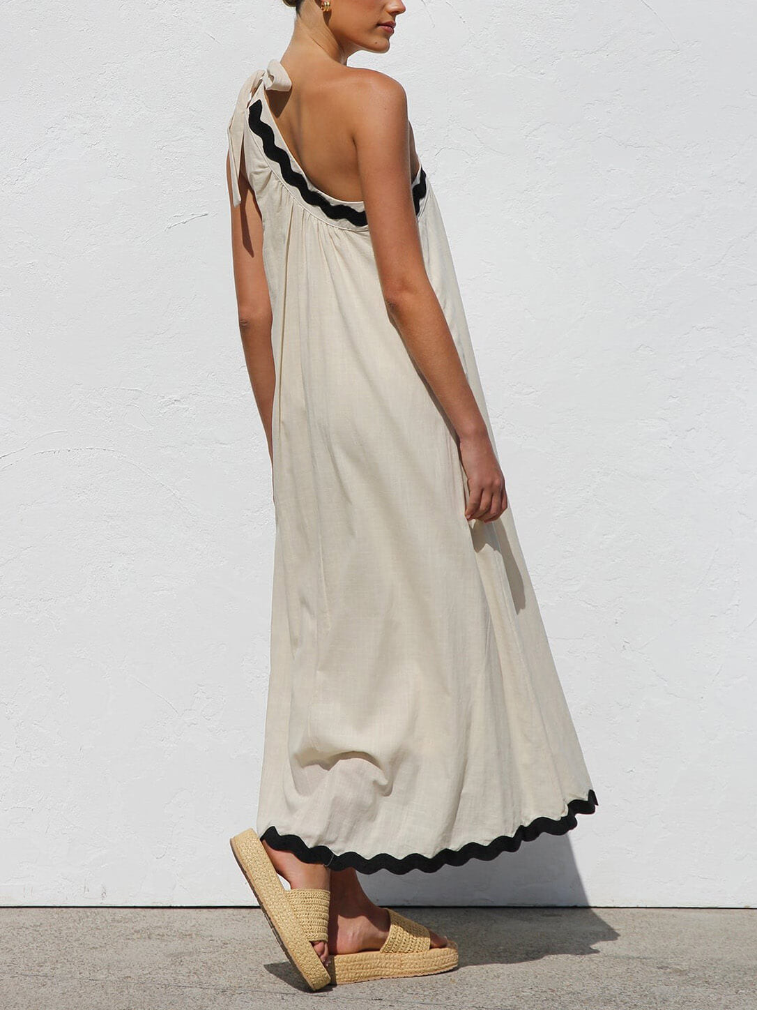 Dames Luchtige Asymmetrische Zomerjurk | Maxi