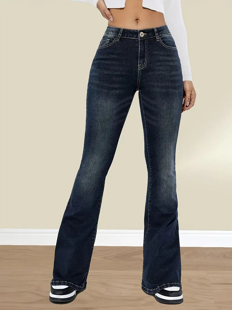 Dames Zomer Jeans | Lang, Donkergewassen