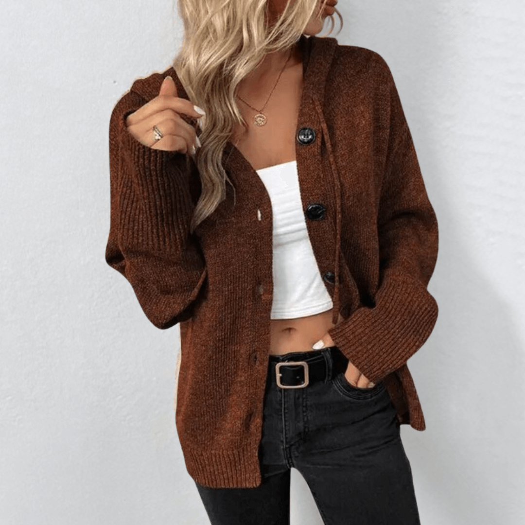 Dames Herfst Cardigan | Grofgebreid, Met Knopen