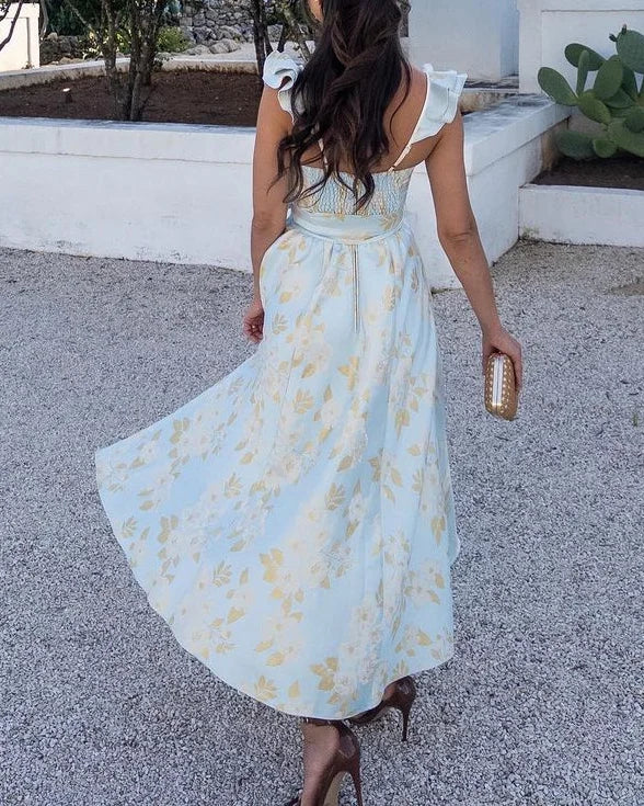 Dames Elegante A-lijn Zomerjurk | Maxi