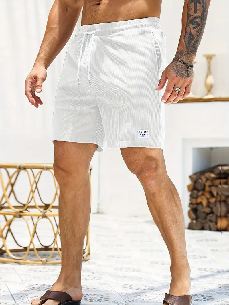Heren Zomer Korte Broek | Ribstof, Trekkoord