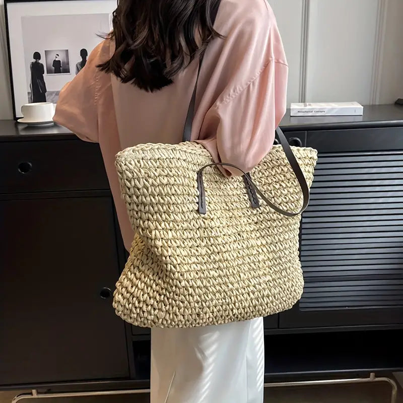 Dames Zomer Shopper | Gevlochten, Groot Formaat