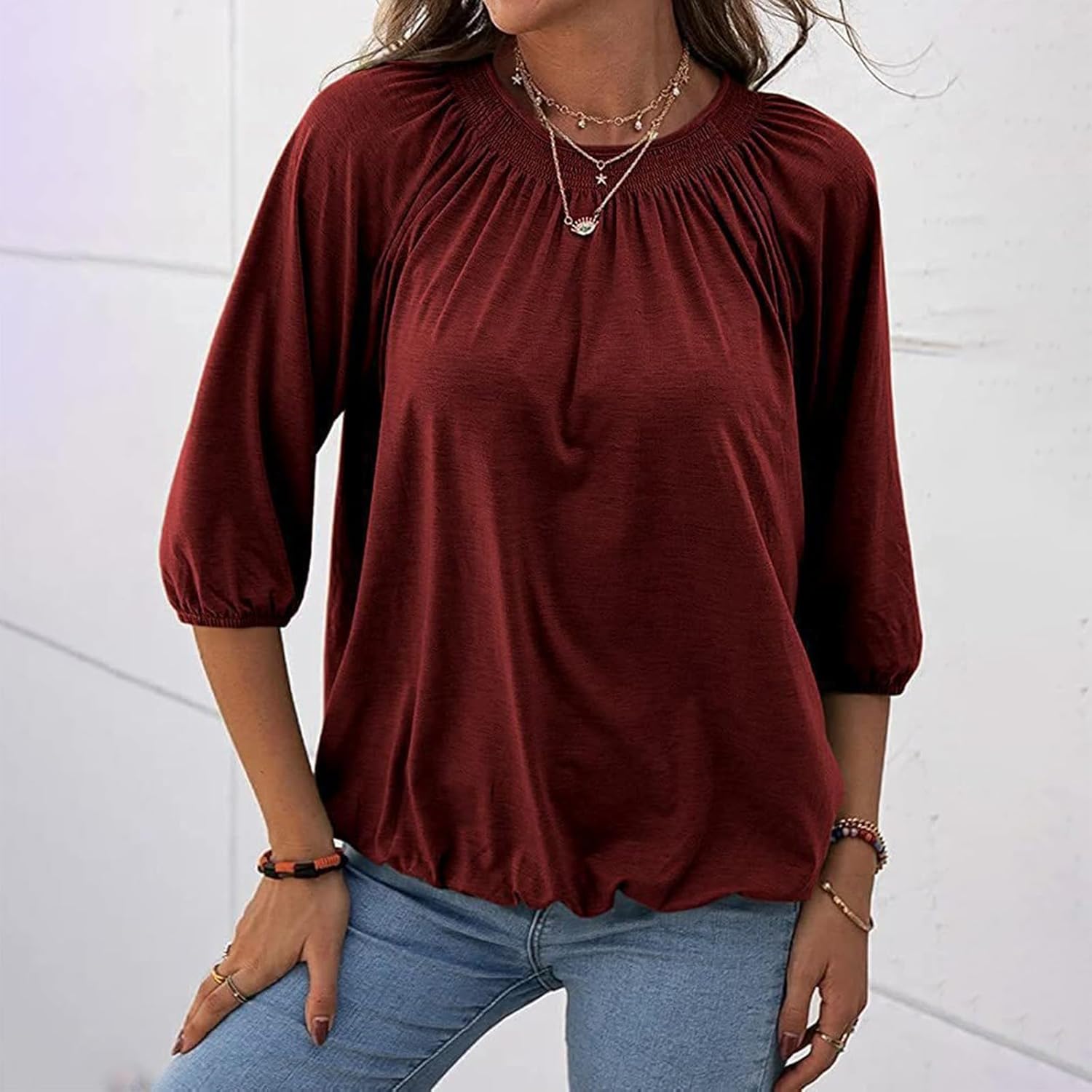 Dames Zomer Top | Langarm, Losvallend