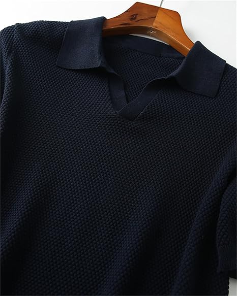 Heren Gebreid T-shirt | Korte Mouwen