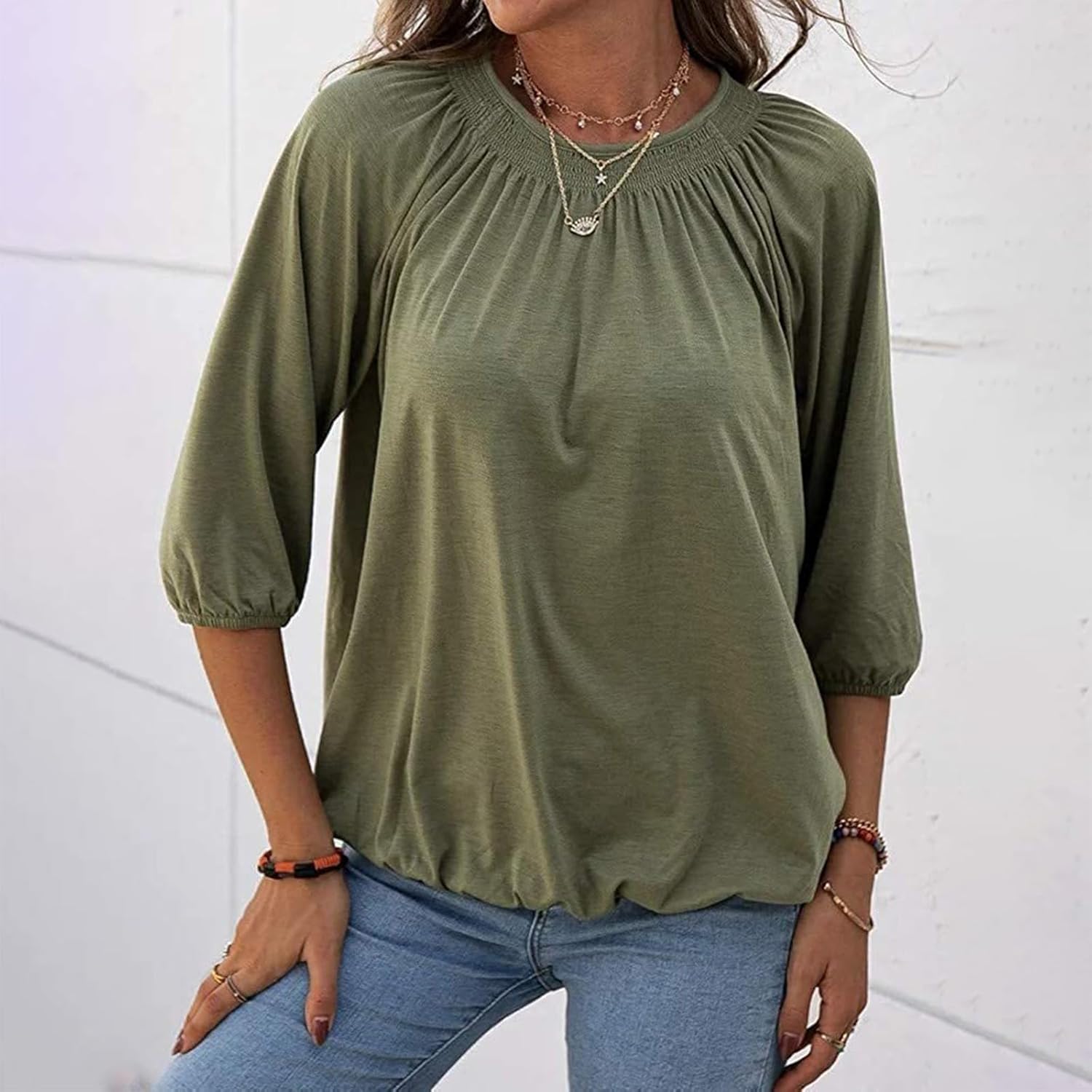 Dames Zomer Top | Langarm, Losvallend