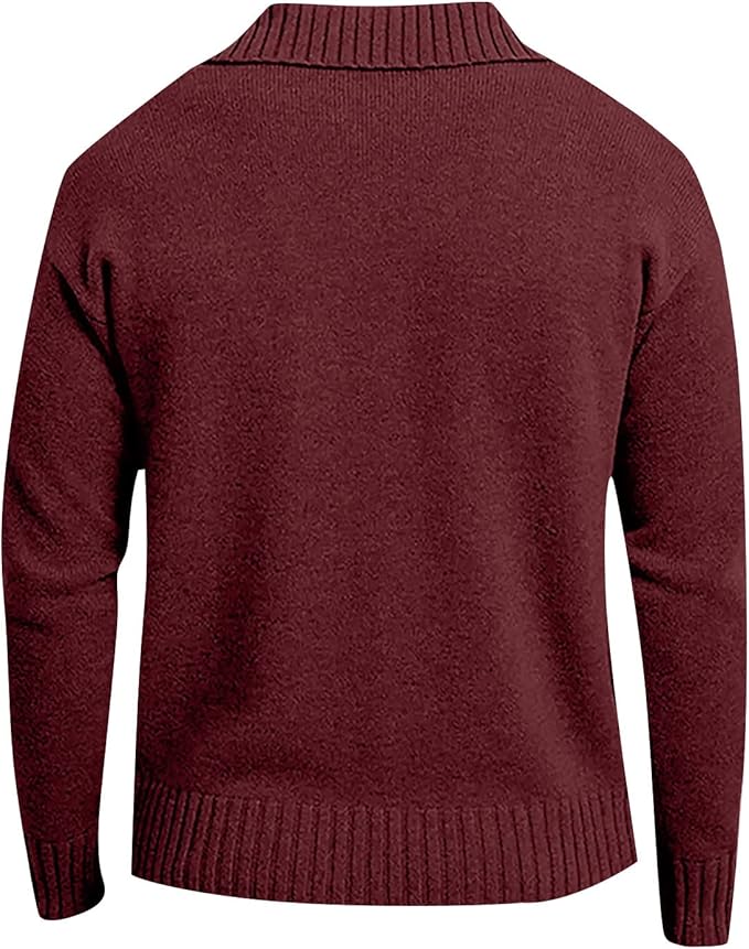 Heren Moderne Winter Strickjacke | Ritssluiting, Fijngebreid
