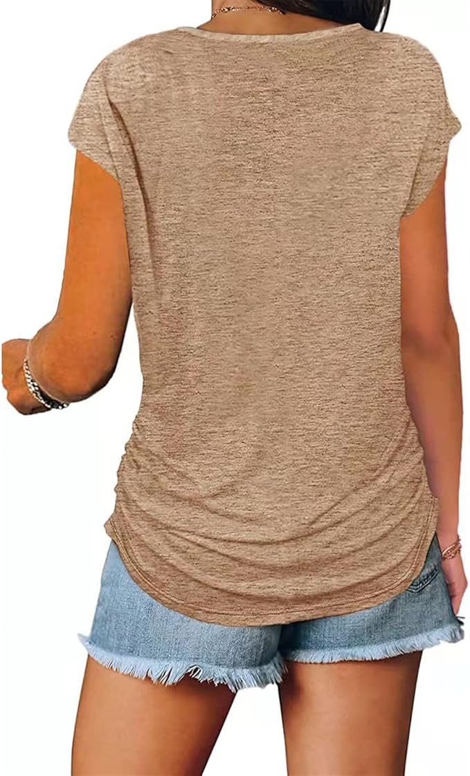 Dames Zomer T-shirt | Kort, Ritsdetail