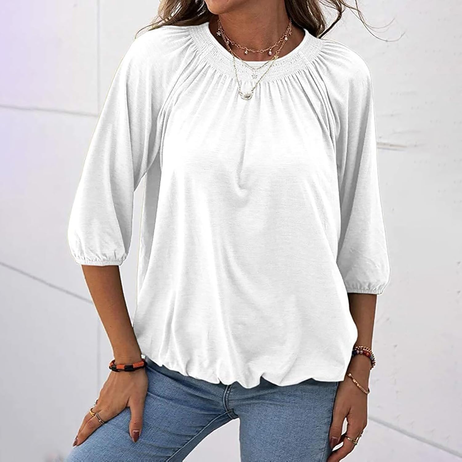 Dames Zomer Top | Langarm, Losvallend