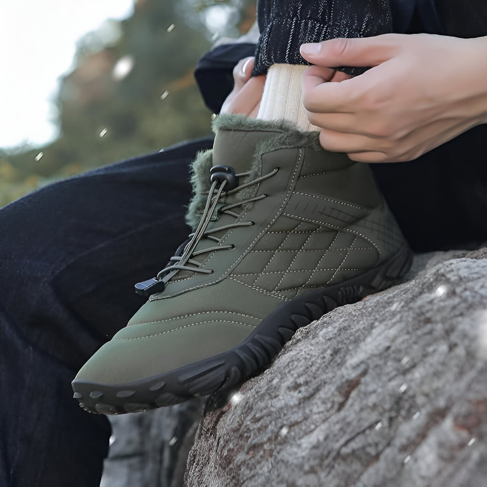 Heren Waterdichte Winter Wandelschoenen – Gevoerd Antislip