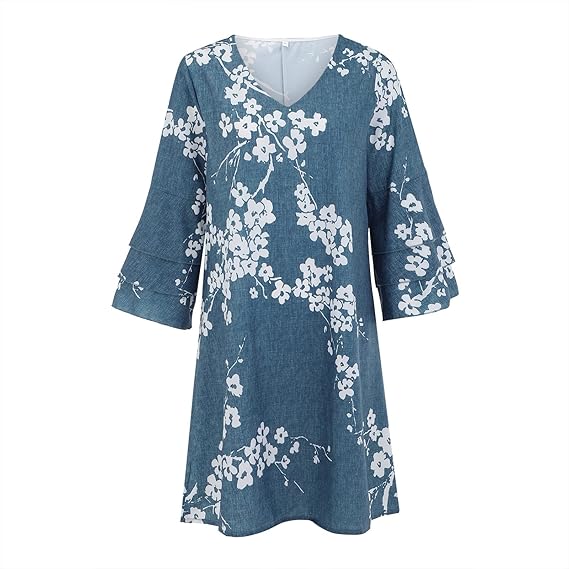Dames Bloemenprint Luchtige Zomerjurk | Mini