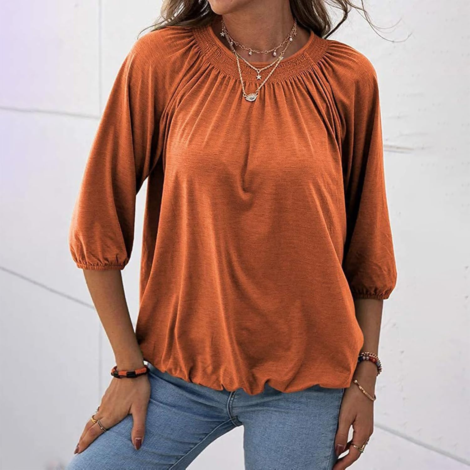 Dames Zomer Top | Langarm, Losvallend