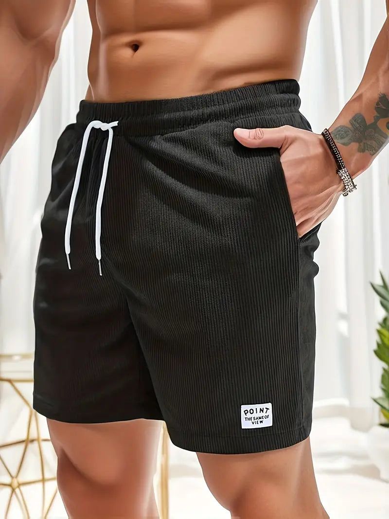 Heren Zomer Korte Broek | Ribstof, Trekkoord