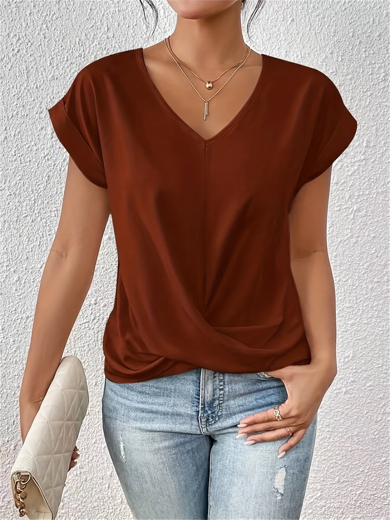 Chic & Comfortabele Sweetheart Nek T-Shirt