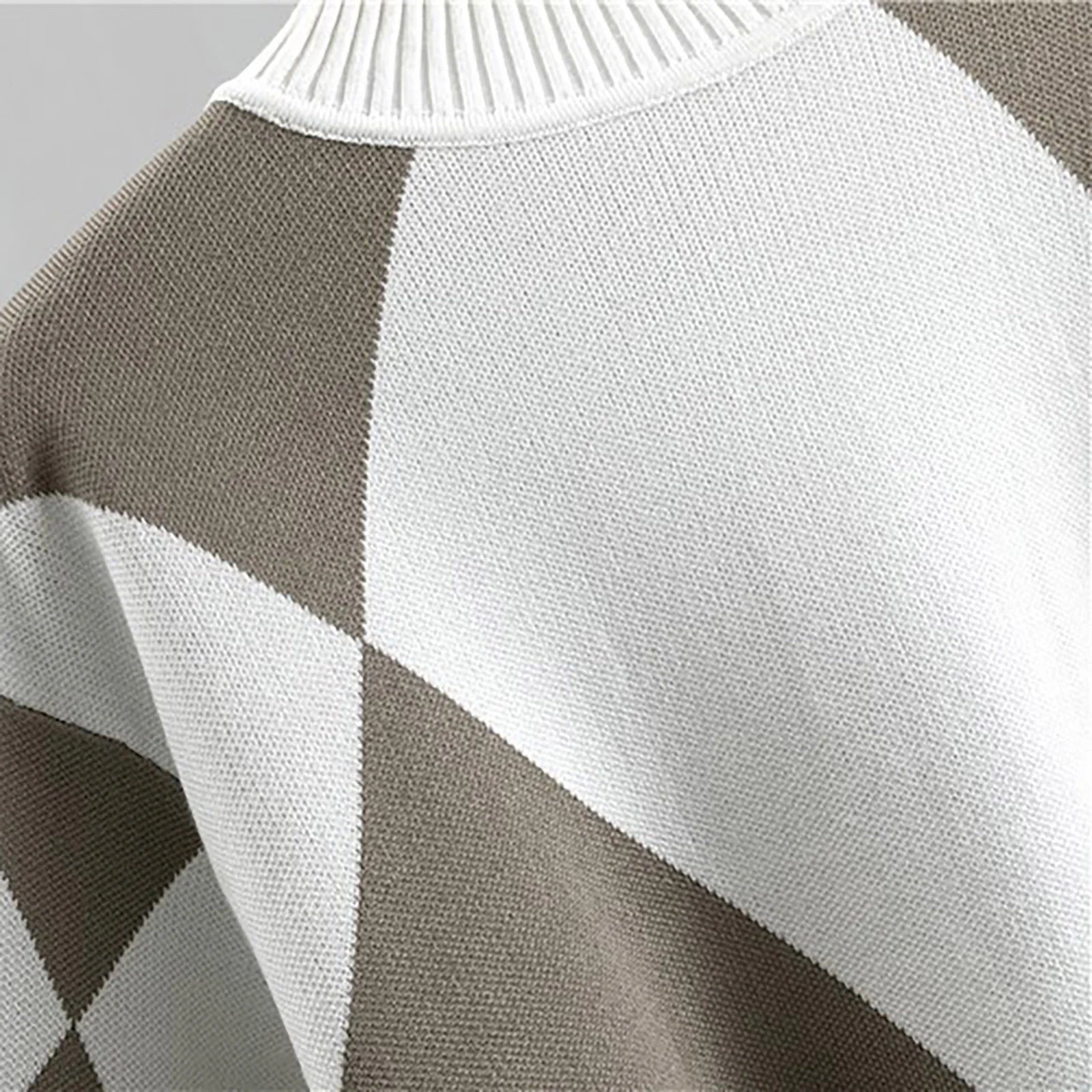 Dames gebreide argyle lounge set | Comfortabel, vintage