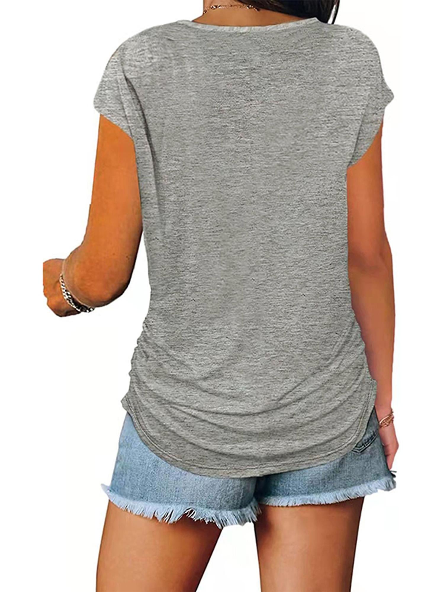 Dames Zomer T-shirt | Kort, Ritsdetail
