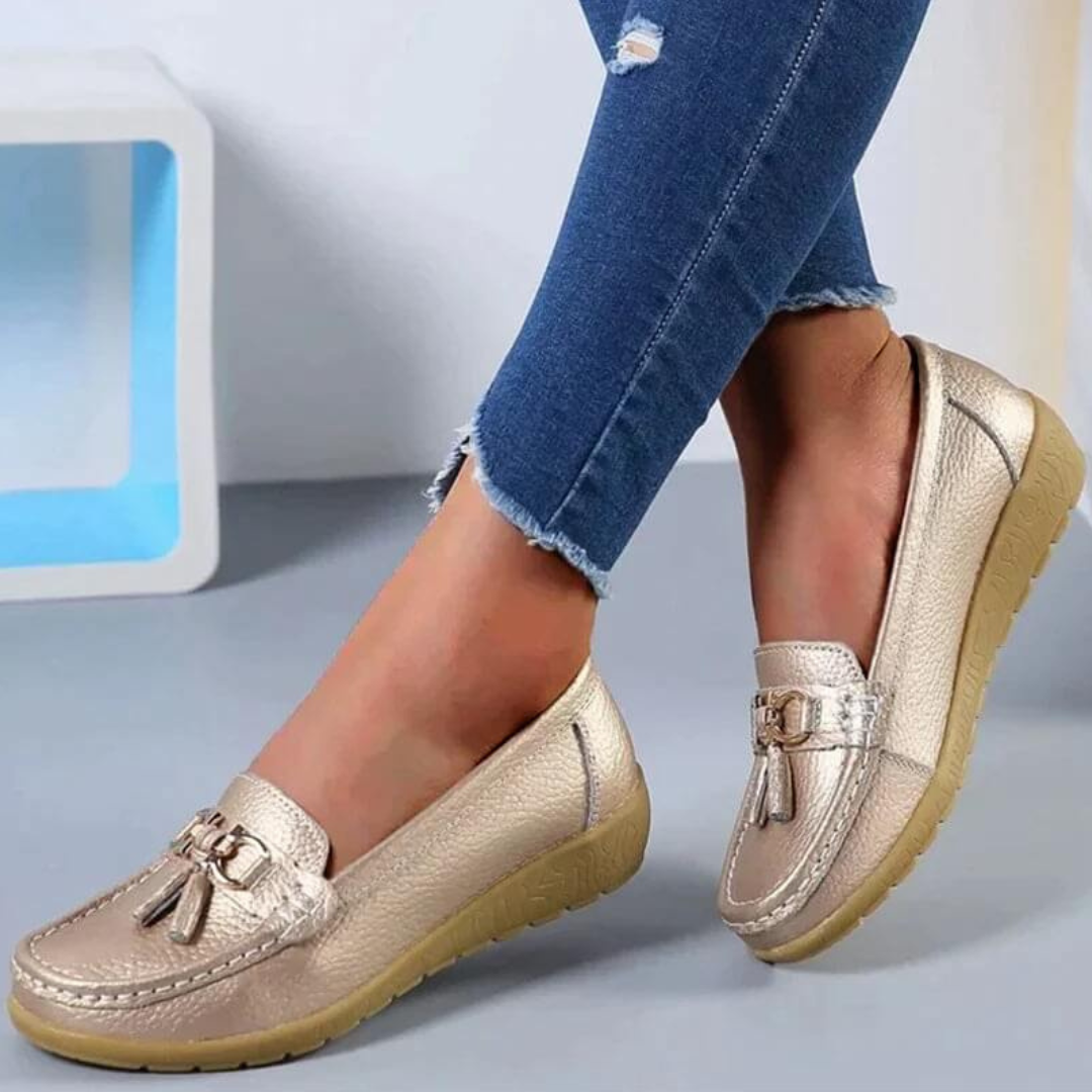 Dames Comfortabele Schoenen | Loafers met Kwastjes
